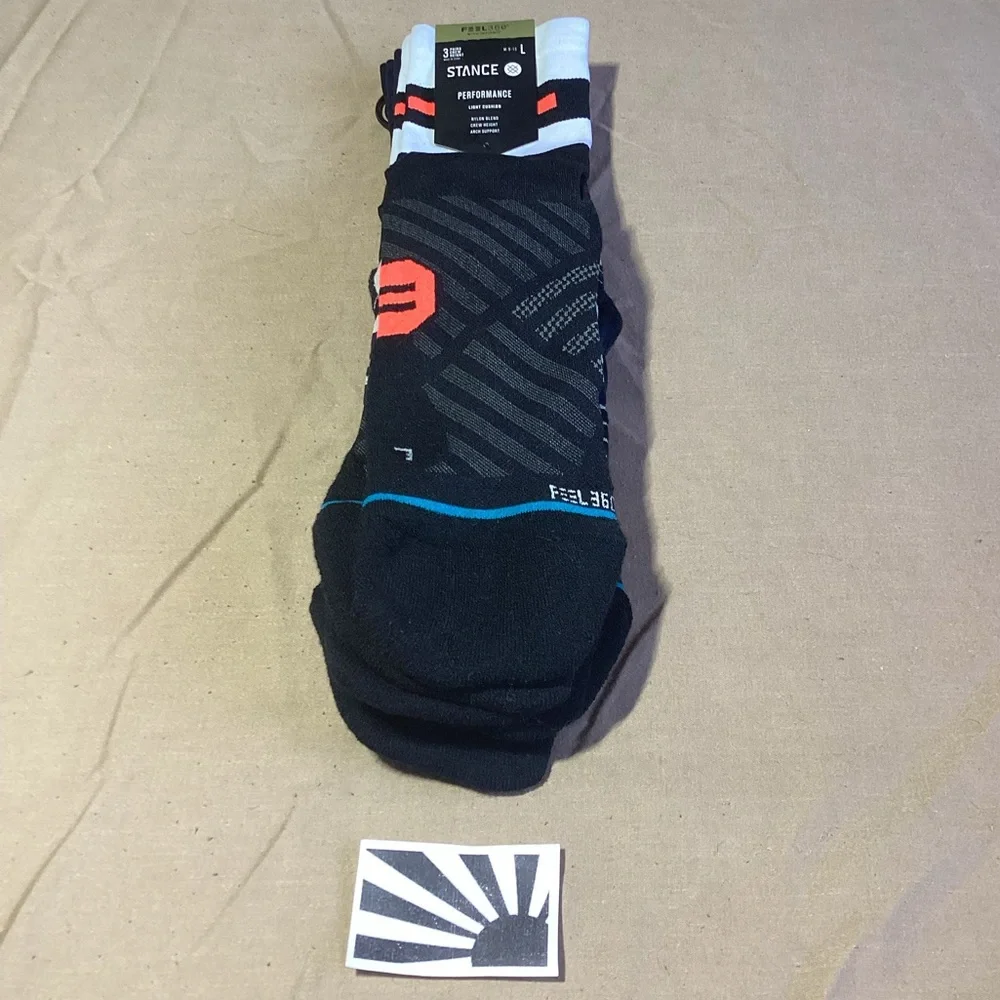 Stance Performance Light Cushion Crew Height Duration 3 Pack Multi M: 9-13 L